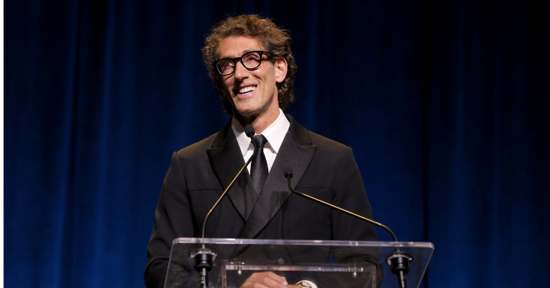 Richard Dickson, president and CEO of Gap Inc., speaks onstage during FIT's Annual Gala.