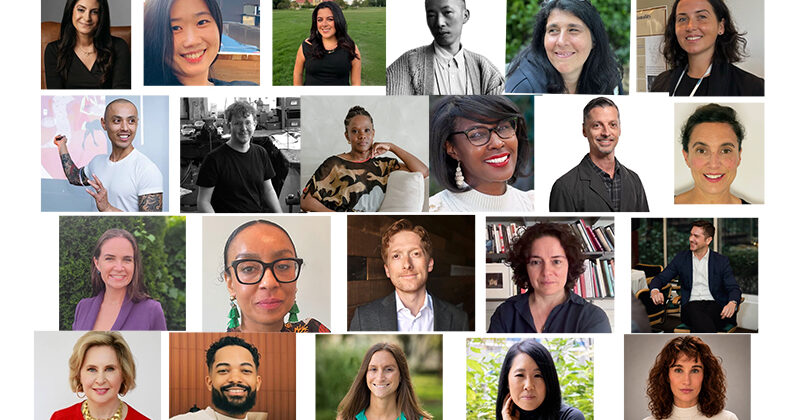 collage of 22 new faculty members' headshots