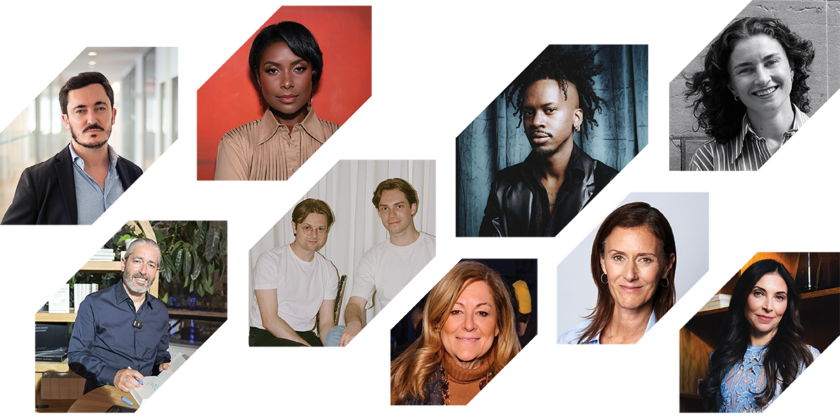 Collage of headshots from the series