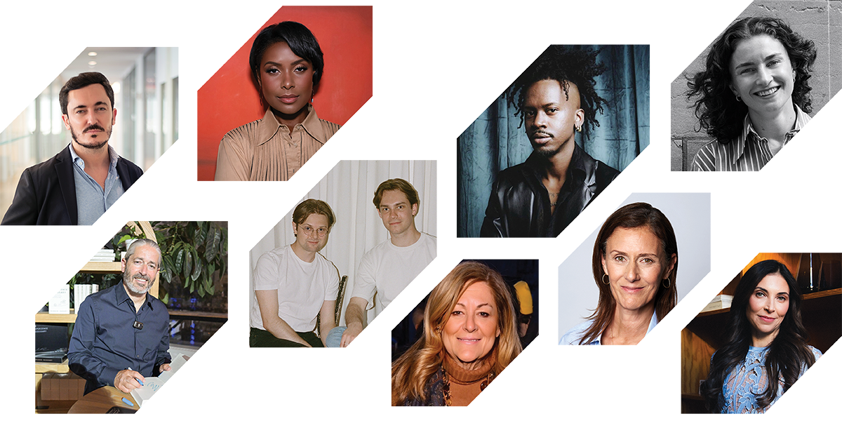 Collage of headshots from the series