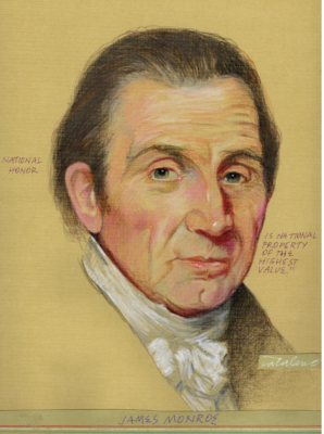 Drawing of President James Monroe.